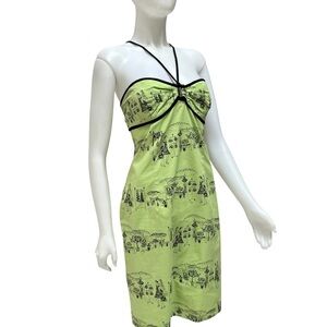 Lime
Green Babydoll Halter Dress Novelty Coquette Girl Whimsy Goth‎ 90’s Y2K NWT